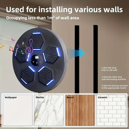 Smart Boxing Training Device: 18 Music Modes + Adaptive System + Minimalist Wall Mount, Creating a Professional-Grade Immersive Home Fitness Experience.