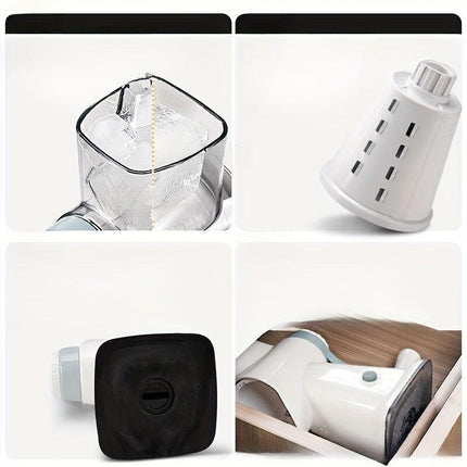 Three-Step Hand-Crank Ice Crusher｜Transparent Ice Box for Visible Operation, Anti-Slip Effort-Saving Design, 23.5cm Compact Body for Ice Making Anywhere.