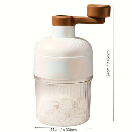 Hand-Crank Ice Maker in 10 Seconds｜Anti-Slip Handle + Transparent Large Ice Box, Unlock Colorful Summer Smoothies & Shaved Ice.
