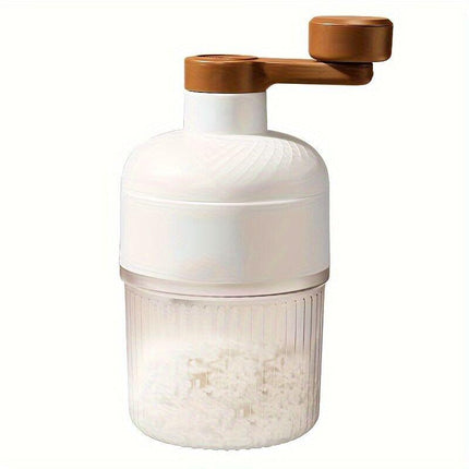 Hand-Crank Ice Maker in 10 Seconds｜Anti-Slip Handle + Transparent Large Ice Box, Unlock Colorful Summer Smoothies & Shaved Ice.