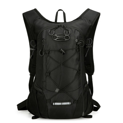 Black Large-Capacity Storage Backpack, featuring a main compartment with multiple organized pockets for efficient item arrangement. Ideal for daily commuting and short trips, offering practical and convenient storage solutions..