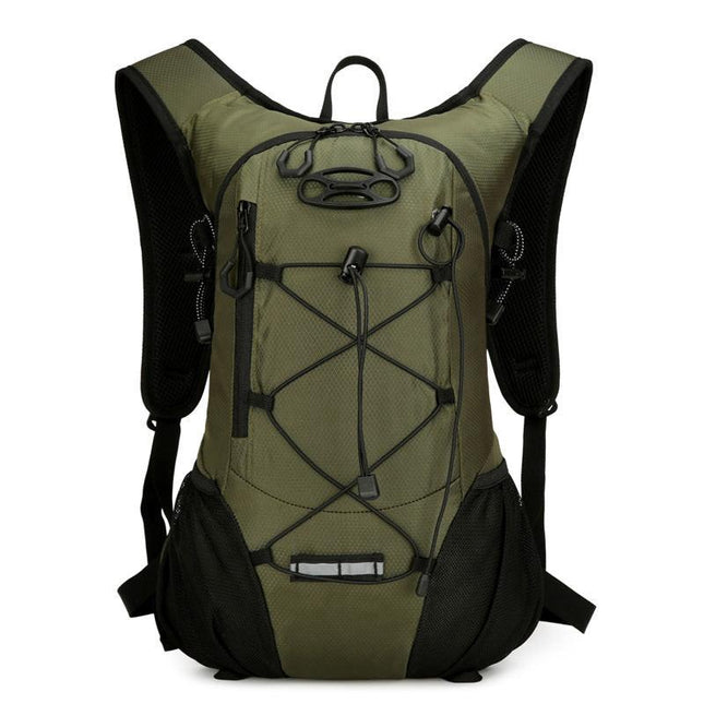 Dark green Large-Capacity Storage Backpack, featuring a main compartment with multiple organized pockets for efficient item arrangement. Ideal for daily commuting and short trips, offering practical and convenient storage solutions..