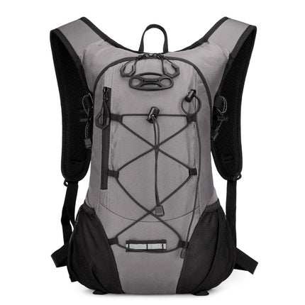 Grey Large-Capacity Storage Backpack, featuring a main compartment with multiple organized pockets for efficient item arrangement. Ideal for daily commuting and short trips, offering practical and convenient storage solutions..