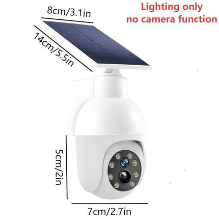 Solar sensor simulation camera light - No real monitoring function, simulated appearance design, smart sensor lighting, for outdoor security warning purposes | Energy-saving anti-theft solution | Warning lighting equipment.