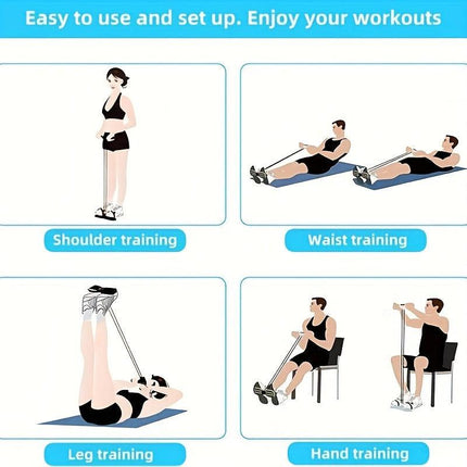 Resistance Band Exerciser: Full-Body Workout, Easy Toning(PINK).