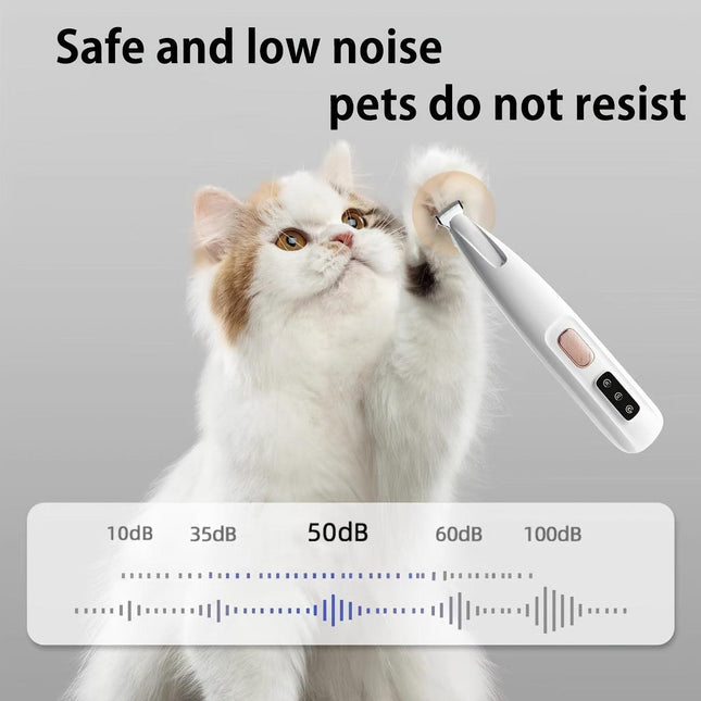 Low-Noise Pet Clipper for Dogs & Cats: Quiet Design to Reduce Stress, Rounded Blades for Gentle Grooming, 90-Minute Runtime.