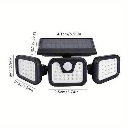 74 LED Solar Motion Sensor Light, 3 Brightness Modes Outdoor Wall Light, Suitable for Front Door, Yard, Garage, Patio.