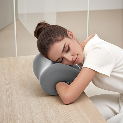 Ergonomic Multi-functional Nap Pillow - Desk Rest Pillow with Neck/Side Support, Memory Foam Cushion for Office, Home & Travel(BLACK).