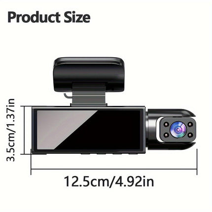 Super Memory Triple Cam Dash Cam! 32GB storage + 1080P HD triple lens, 170° panoramic coverage of front, cabin, and rear, 24/7 protection for your safe journey..