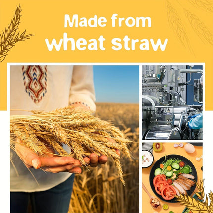 Eco-Friendly Wheat Straw Dinnerware: Stackable Design with Natural Texture, Illuminating the Sustainable Aesthetics of Every Meal.