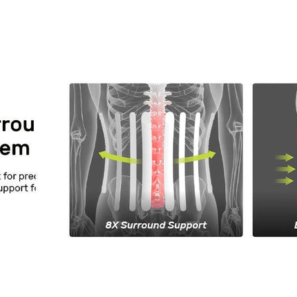 Lumbar Support Belt, featuring 8X Enhanced Lumbar Support, designed with a 3D massage pad, unisex back support strap, breathable and adjustable shoulder straps, available in green.（Size S）.