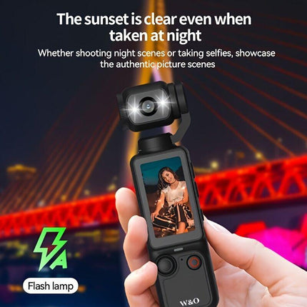 BLACK**4K HD 180° Rotating Anti-Shake Action Camera｜1.9-Inch Screen + 2000mAh Battery, Compact & Portable Vlogging & Travel Companion — Streamlined Design, Durable, Ideal for Content Creators & Holiday Gifting**.