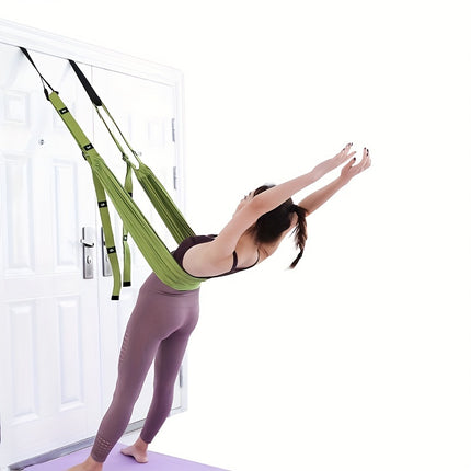 Hanging Fitness Resistance Band: 4-Step Installation, Full-Body Stretching & Strength Training at Home(GREEN).