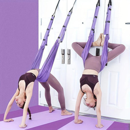 Hanging Fitness Resistance Band: 4-Step Installation, Full-Body Stretching & Strength Training at Home(GREEN).