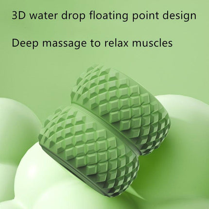 Purple 3D Water-Drop & 26-Wheel Yoga Massage Roller: Deep Muscle Relaxation and Body Shaping in One Portable Tool.