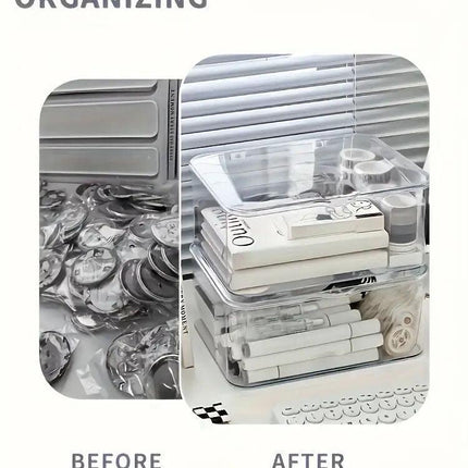 Acrylic Storage Box with Flip-Top Lid | Dustproof, Odor-Resistant, Transparent, Space-Saving, Modern Style, Ideal for Home Organization.