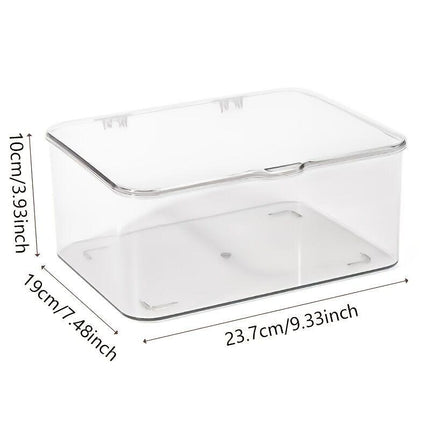 Acrylic Storage Box with Flip-Top Lid | Dustproof, Odor-Resistant, Transparent, Space-Saving, Modern Style, Ideal for Home Organization.