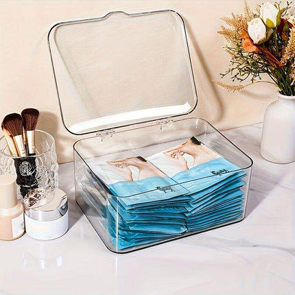 Acrylic Storage Box with Flip-Top Lid | Dustproof, Odor-Resistant, Transparent, Space-Saving, Modern Style, Ideal for Home Organization.