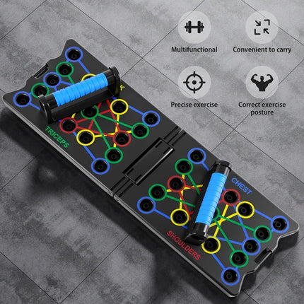 Multifunctional Folding Push-up Board, Home Fitness Push-up Stands, Versatile Home Exercise Equipment. It helps exercise and strengthen shoulders, chest, back, and triceps, improving overall fitness..