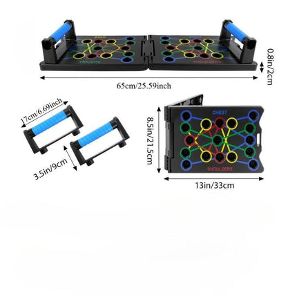 Multifunctional Folding Push-up Board, Home Fitness Push-up Stands, Versatile Home Exercise Equipment. It helps exercise and strengthen shoulders, chest, back, and triceps, improving overall fitness..