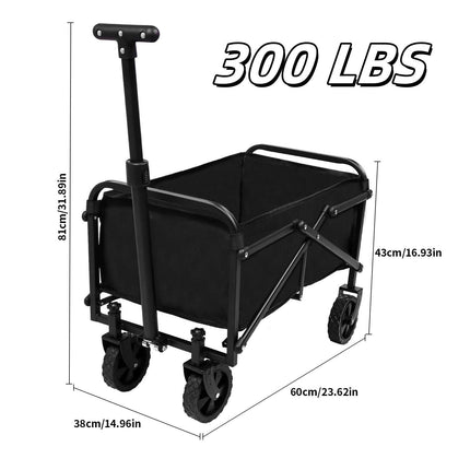 Foldable Shopping Cart, made of 600D waterproof Oxford fabric, equipped with all-terrain silent wheels. Suitable for beach/groceries/garden/shopping trips. A portable shopping cart with strong load-bearing capacity..