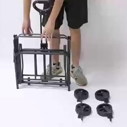 Foldable Shopping Cart, made of 600D waterproof Oxford fabric, equipped with all-terrain silent wheels. Suitable for beach/groceries/garden/shopping trips. A portable shopping cart with strong load-bearing capacity..