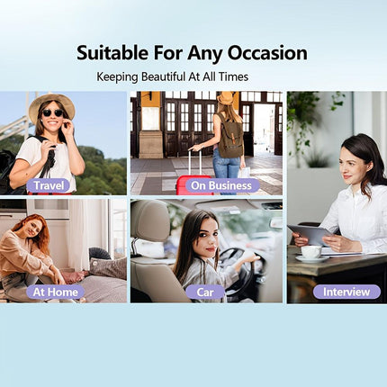 White Cordless Hair Straightener Brush: Dual 2000mAh batteries for long-lasting power, fast heating, creates smooth styles anytime, anywhere..