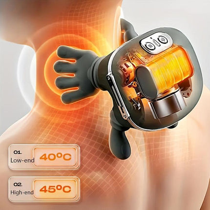 New Heating Massage Gun 1kg Lightweight Design Palm Warm Compress Multi Dimensional Massage Experience Say Goodbye to Single Vibration and Heavy Feel of Old Model.
