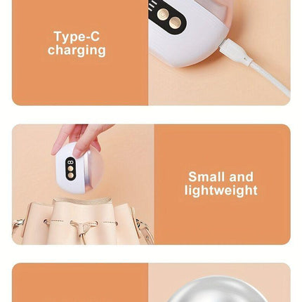 Smart Electric Nail Clipper 2-in-1 Polishing & Grooming Tool, USB Rechargeable, 500mAh Li-Polymer Battery. Features Anti-Cut Protection, Grinding, and Illumination. Suitable for Nail Trimming, Filing, Polishing, and Shaping. （orange）.