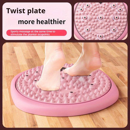 Magnetic Foot Massage & Waist Twisting Disc｜Home Body-Shaping Fitness Equipment, Silent Anti-Slip Dual-Function, Promotes Circulation & Improves Sleep（pink）.