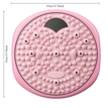 Magnetic Foot Massage & Waist Twisting Disc｜Home Body-Shaping Fitness Equipment, Silent Anti-Slip Dual-Function, Promotes Circulation & Improves Sleep（pink）.