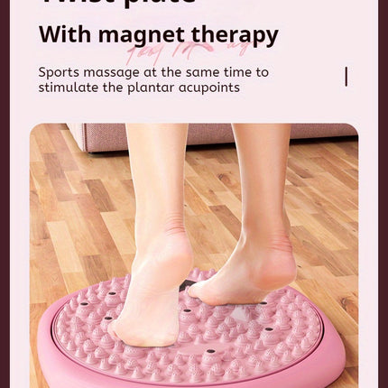 Magnetic Foot Massage & Waist Twisting Disc｜Home Body-Shaping Fitness Equipment, Silent Anti-Slip Dual-Function, Promotes Circulation & Improves Sleep（green）.