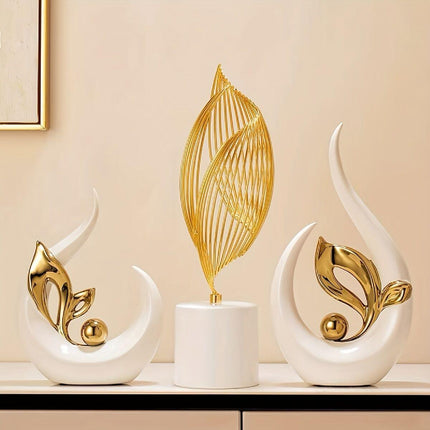 Platinum Ceramic "New Life" Sculpture: Symbolizing growth through the form of a sprouting seed, inspiring upward progress step by step..