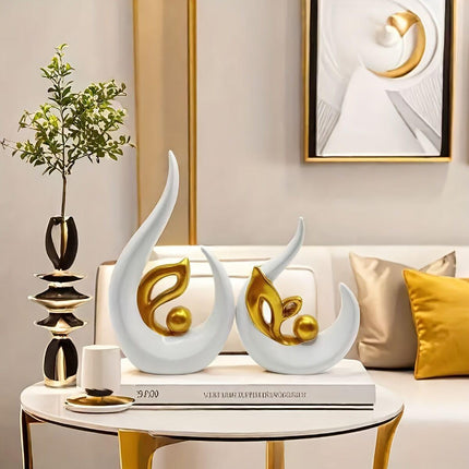 Platinum Ceramic "New Life" Sculpture: Symbolizing growth through the form of a sprouting seed, inspiring upward progress step by step..