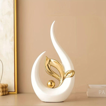Platinum Ceramic "New Life" Sculpture: Symbolizing growth through the form of a sprouting seed, inspiring upward progress step by step..