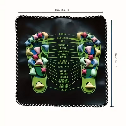 1 piece of colored stone foot acupoint massage pad - Relaxation massage pad, foot therapy relaxation, no power supply foot massager.