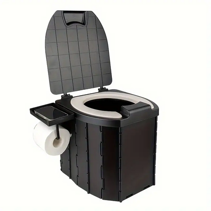 Portable folding toilets with PU seat cushions and portable toilets with covers, suitable for RVS, cars, camping and hiking.