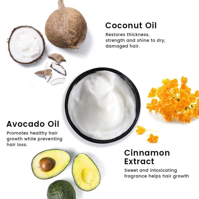 250ml Avocado & Coconut Oil Nourishing Hair Mask: Deeply moisturizing and nourishing, radiating natural radiance, smooth and non-frizzy.
