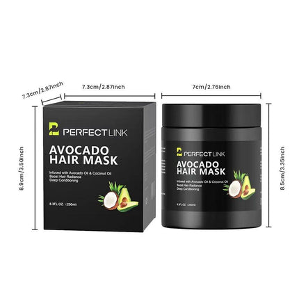 250ml Avocado & Coconut Oil Nourishing Hair Mask: Deeply moisturizing and nourishing, radiating natural radiance, smooth and non-frizzy.
