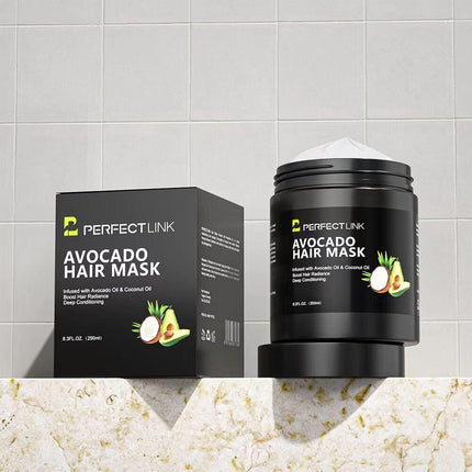 250ml Avocado & Coconut Oil Nourishing Hair Mask: Deeply moisturizing and nourishing, radiating natural radiance, smooth and non-frizzy.