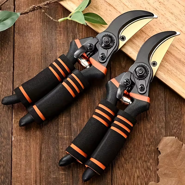 8.5-inch professional titanium alloy bypass pruning shears (T13) - Ultra-sharp advanced gardening shears, handheld garden hedge pruning shears - heavy-duty gardening tools.