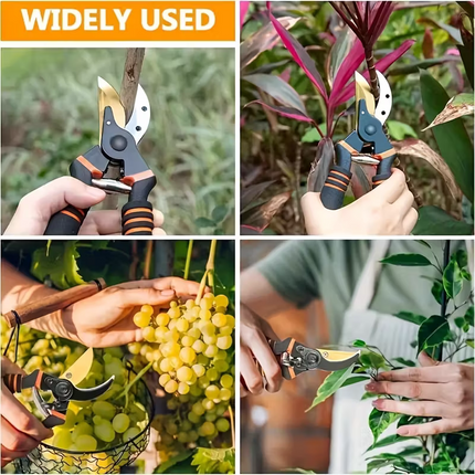 8.5-inch professional titanium alloy bypass pruning shears (T13) - Ultra-sharp advanced gardening shears, handheld garden hedge pruning shears - heavy-duty gardening tools.