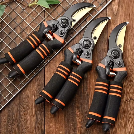 8.5-inch professional titanium alloy bypass pruning shears (T13) - Ultra-sharp advanced gardening shears, handheld garden hedge pruning shears - heavy-duty gardening tools.