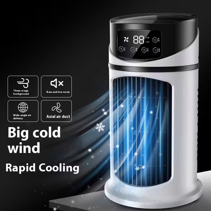 USB portable air conditioner humidifier - 6-speed adjustment, ultra-quiet 25 decibels, mini air conditioner for home, office and dormitory, 6-hour timer, festival gift, suitable for use in home, office and dormitory.