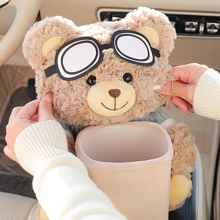 A cute car tissue holder and trash can in one, a creative car storage rack, and a car handrail for storing interior accessories.