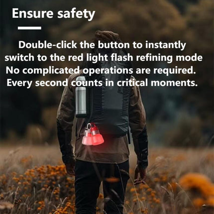 Two random color (green - yellow - white - red) outdoor camping lights, convenient for hiking, multi-scenario water bottle lights, ambient lights, suspended hanging lights with focused light.