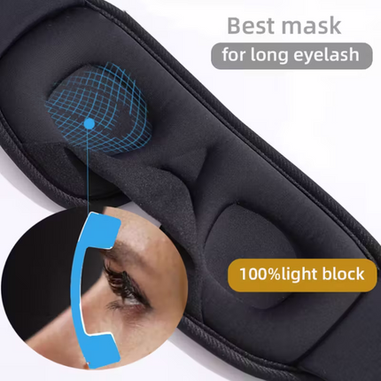1 3D wireless sleep mask with 5.2BT headphones, the best sleep mask, Type-C charging cable built-in, wireless music eye mask, suitable for both men and women, wireless sleep mask, sleep eye mask, travel sleep aid, portable sleep solution, soft ear pads, l.