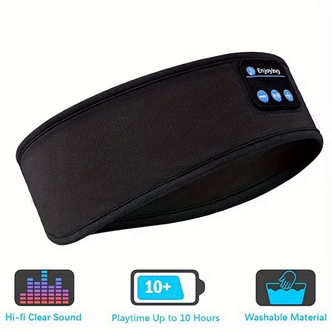 The dual-purpose wireless headphones for sleep and exercise feature a headband design that is light, thin and soft, providing a comfortable fit without pressing on the ears.