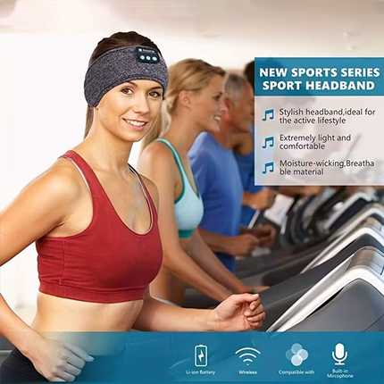 The dual-purpose wireless headphones for sleep and exercise feature a headband design that is light, thin and soft, providing a comfortable fit without pressing on the ears.