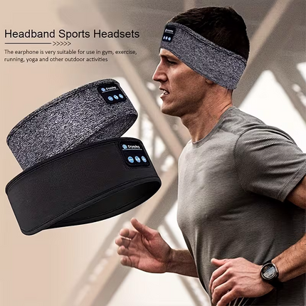 The dual-purpose wireless headphones for sleep and exercise feature a headband design that is light, thin and soft, providing a comfortable fit without pressing on the ears.